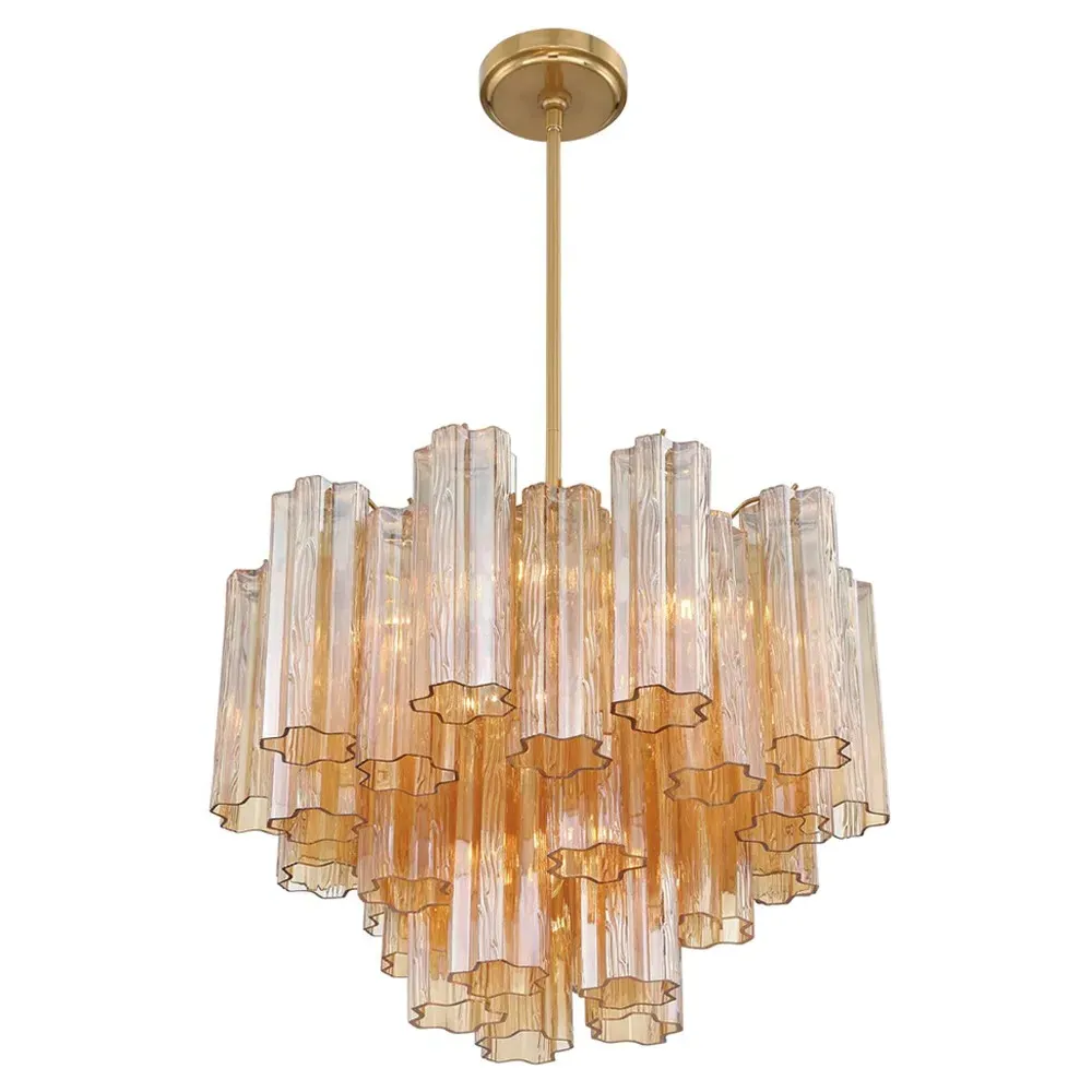 Corin 6 Light Chandelier - Aged Brass, Steel