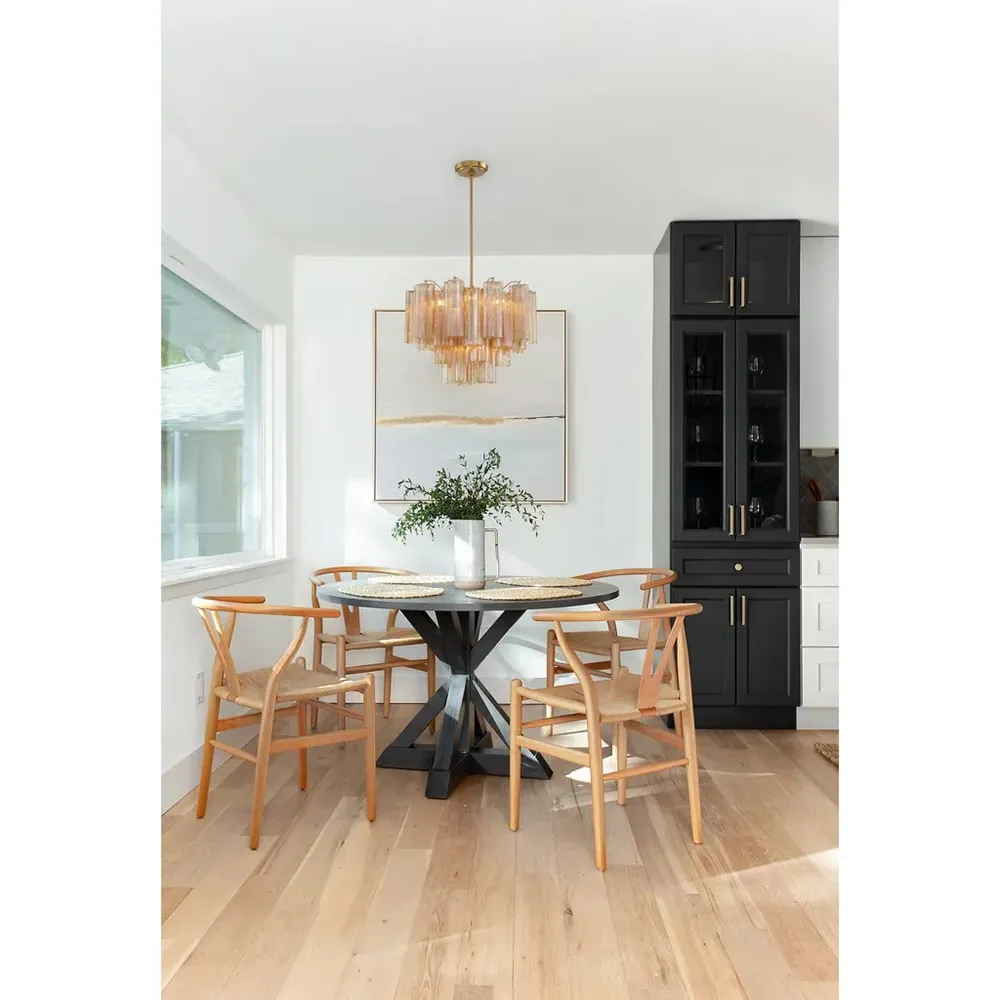 Corin 6 Light Chandelier - Aged Brass, Steel