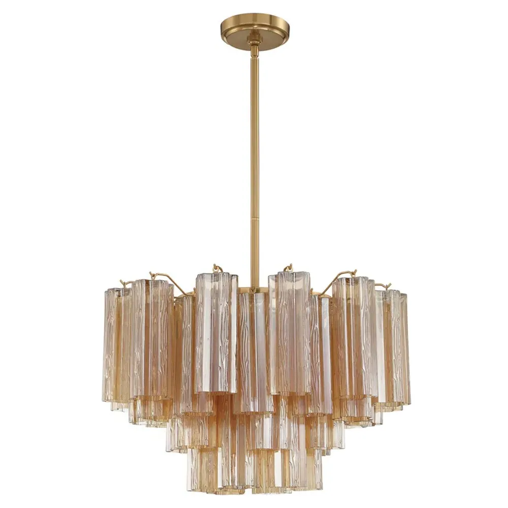 Corin 9 Light Chandelier - Aged Brass, Steel