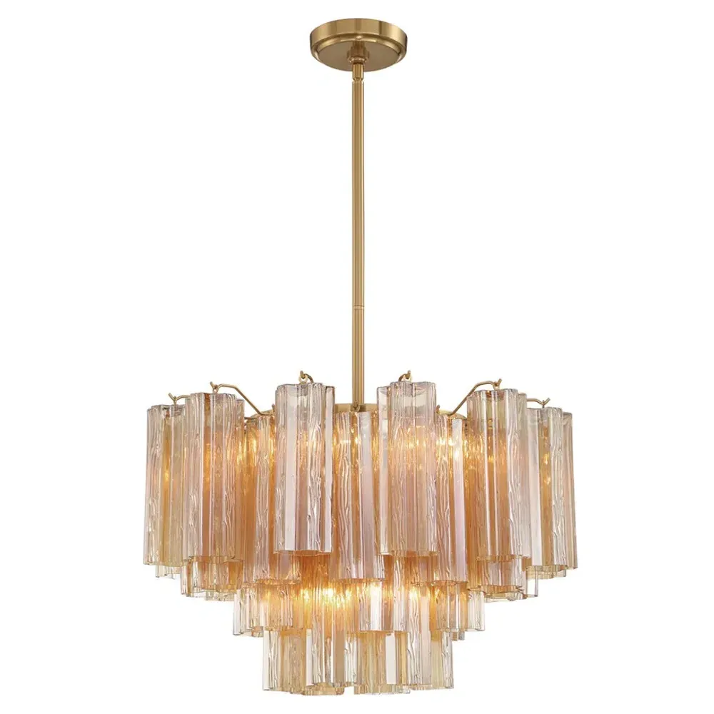 Corin 9 Light Chandelier - Aged Brass, Steel