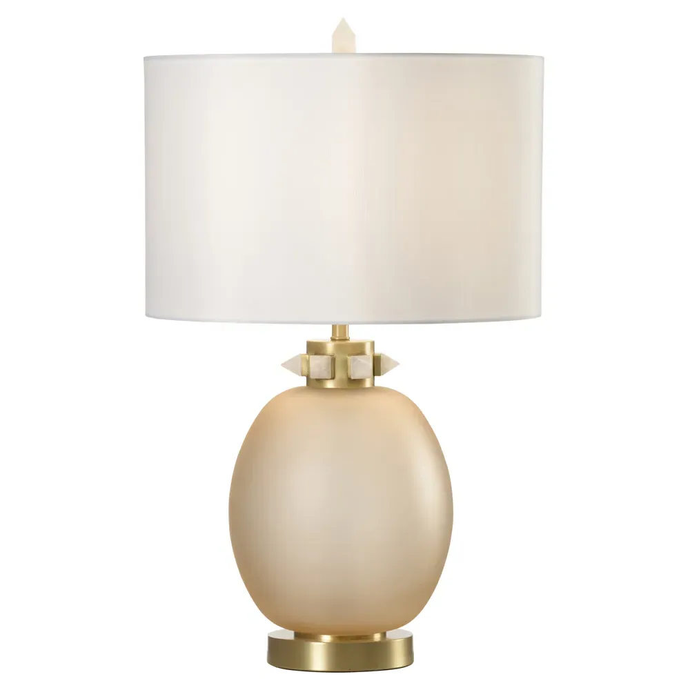 Corin Crystal Stone Collar Table Lamp - Amber, Glass image