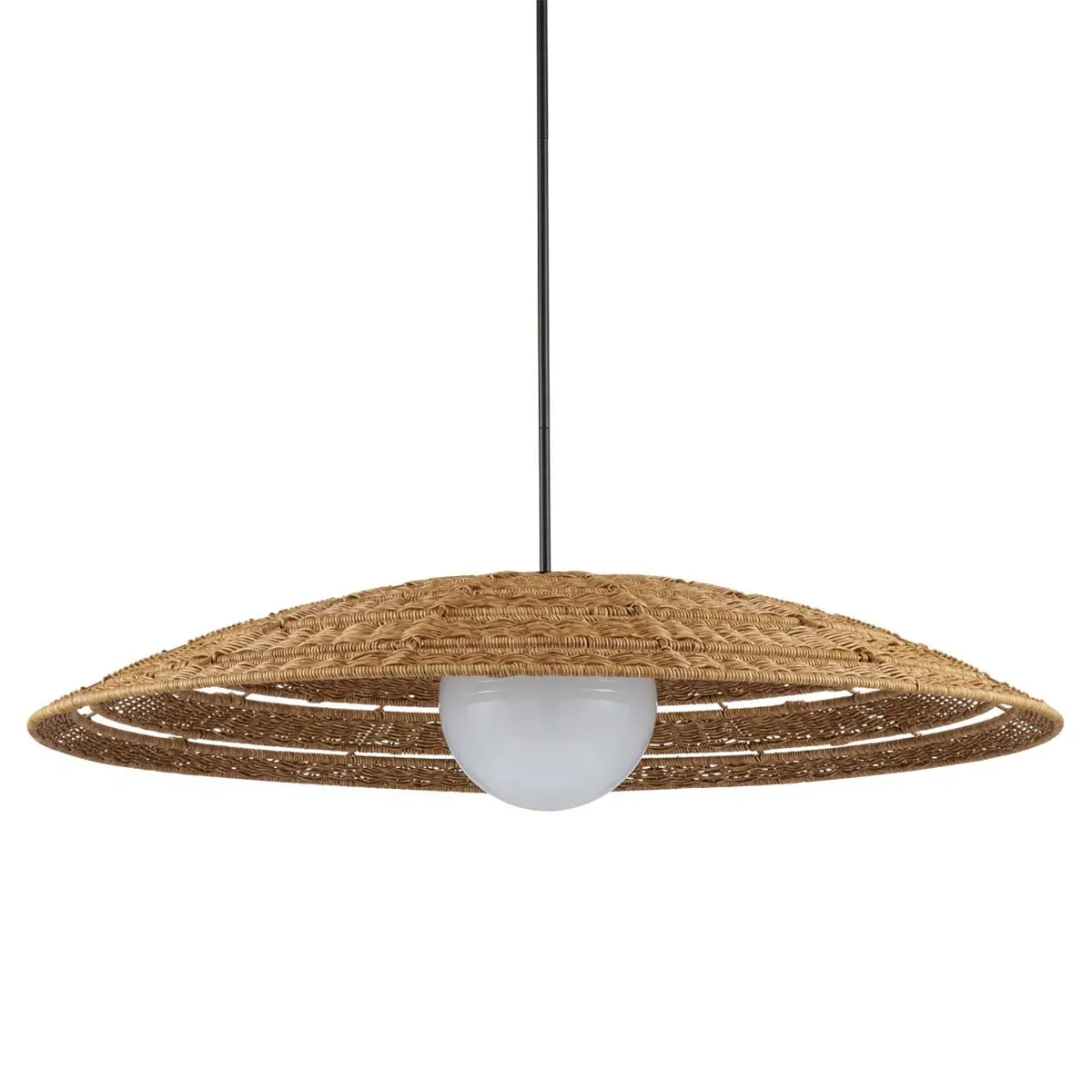 Corin Large Outdoor Pendant Light - Natural, Wicker