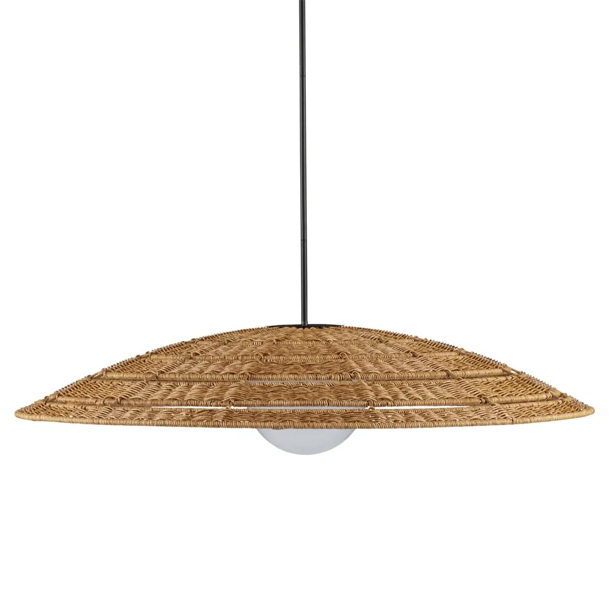 Corin Large Outdoor Pendant Light - Natural, Wicker