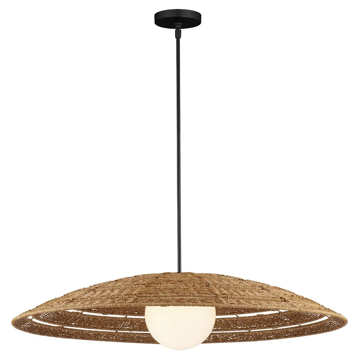 Corin Large Outdoor Pendant Light - Natural, Wicker