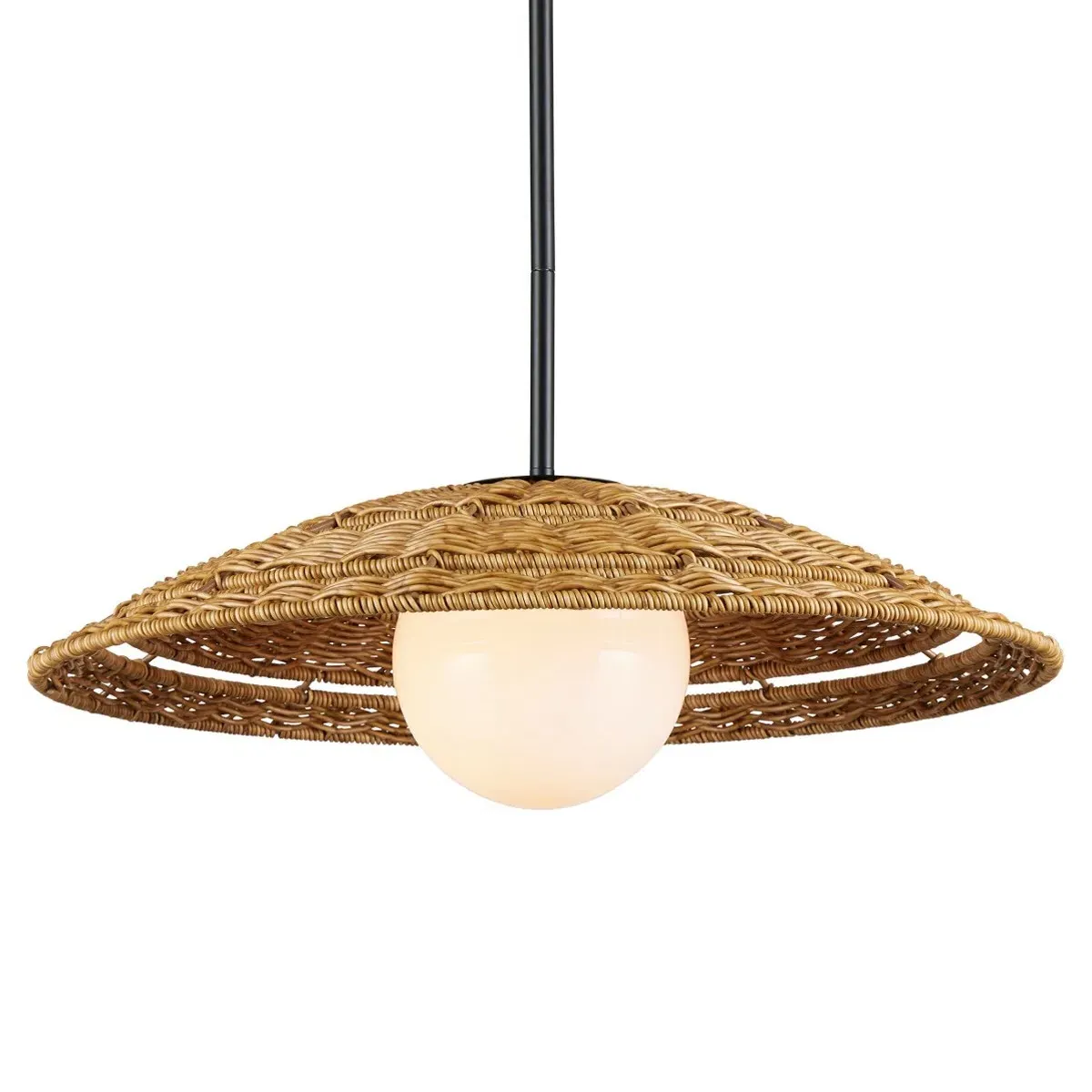 Corin Small Outdoor Pendant Light - Natural, Wicker