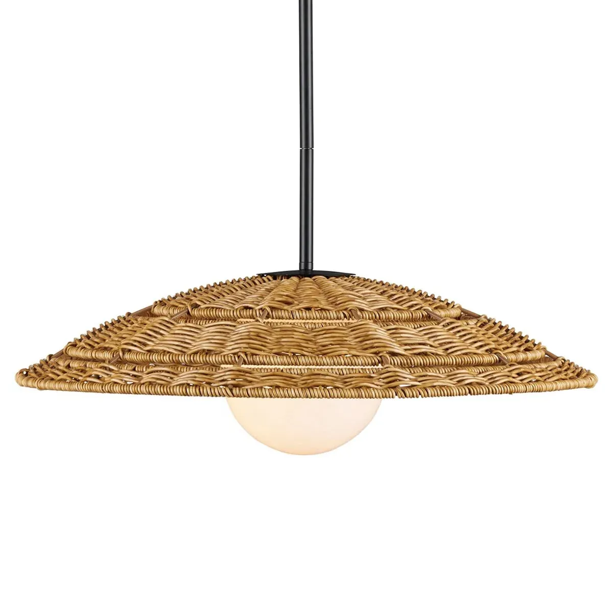 Corin Small Outdoor Pendant Light - Natural, Wicker