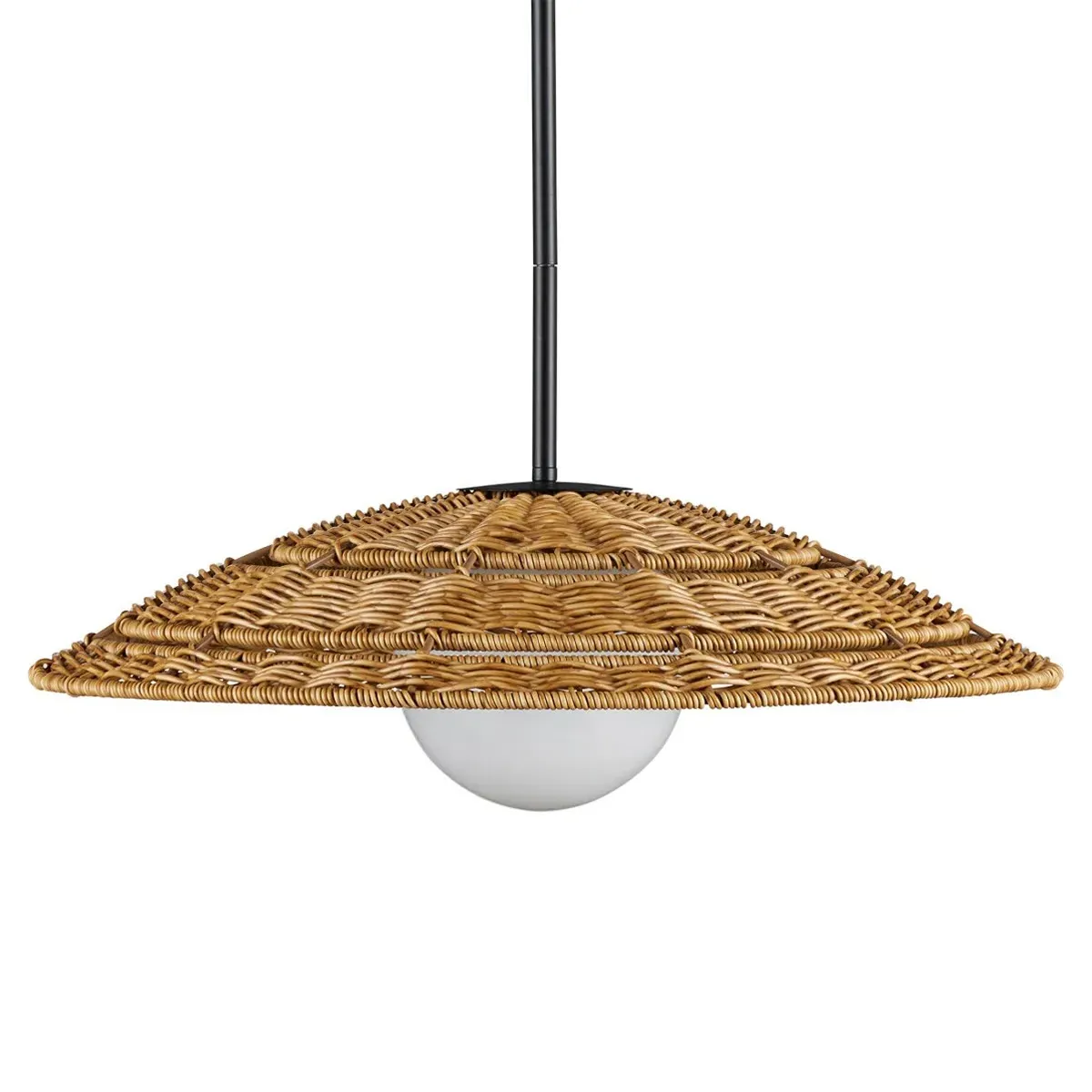 Corin Small Outdoor Pendant Light - Natural, Wicker