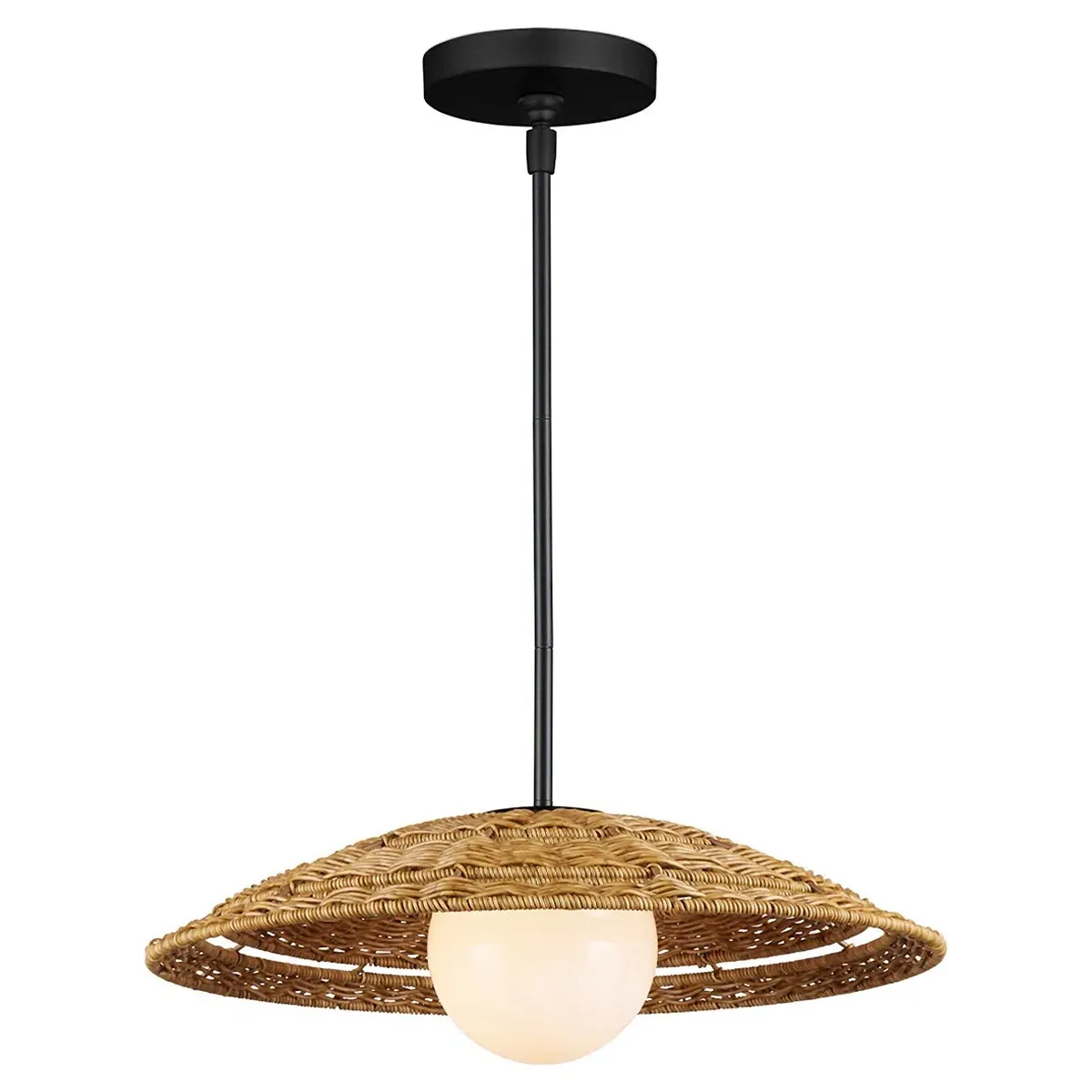 Corin Small Outdoor Pendant Light - Natural, Wicker image