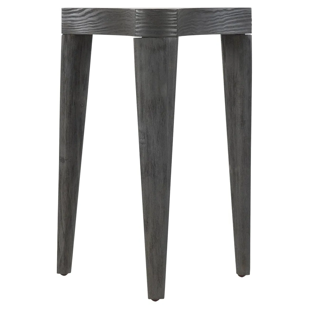 Corinne Triangular Side Table - Black, Pine Wood
