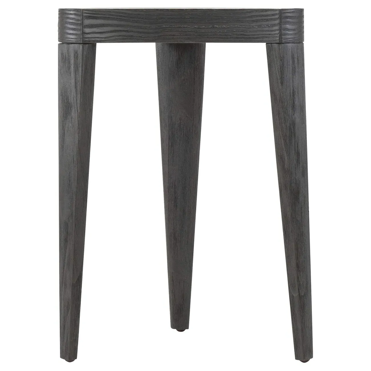 Corinne Triangular Side Table - Black, Pine Wood