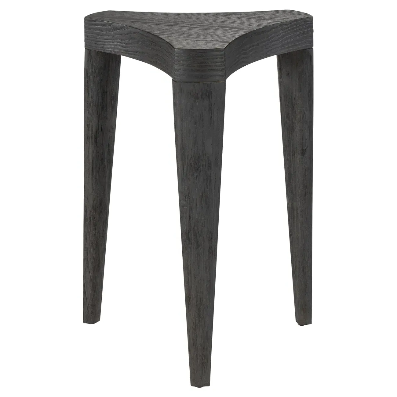 Corinne Triangular Side Table - Black, Pine Wood image