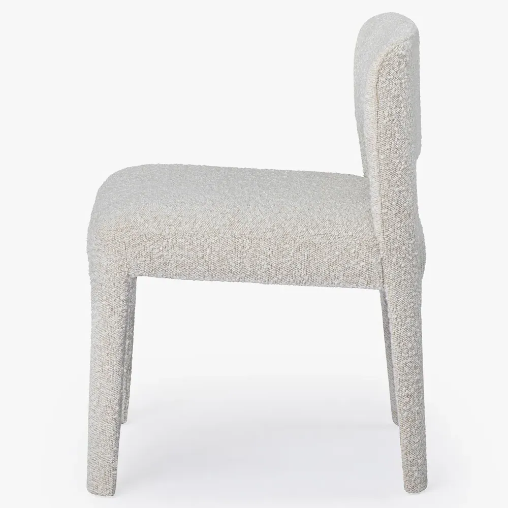 Corisande Dining Side Chair - Cream, Boucle