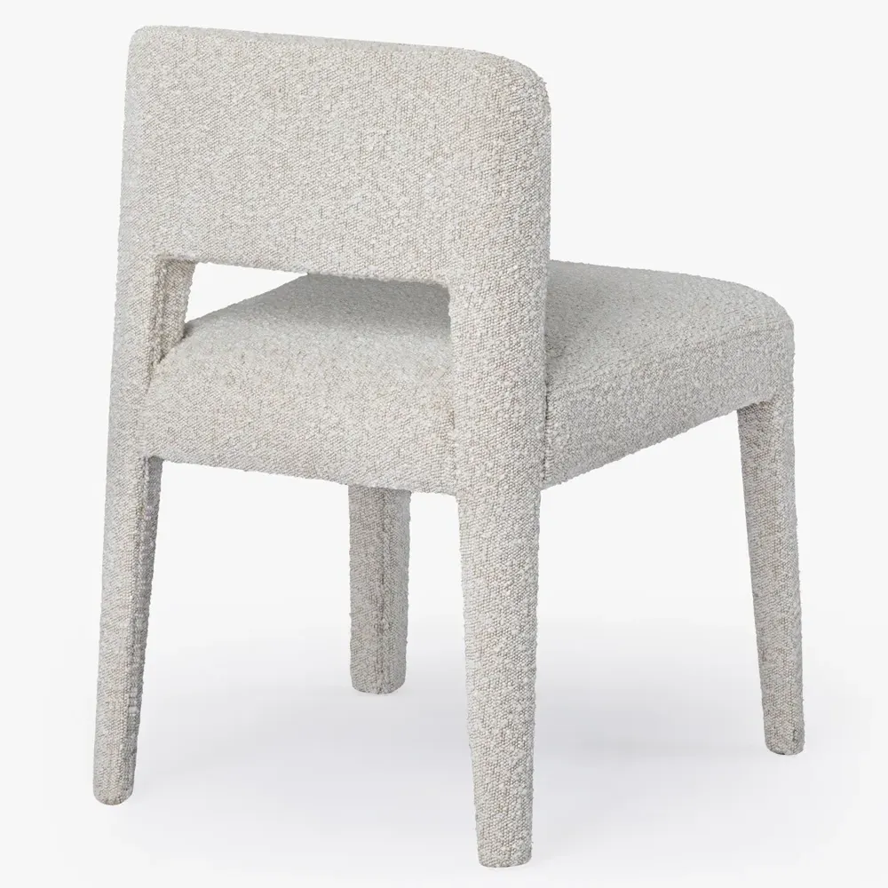 Corisande Dining Side Chair - Cream, Boucle