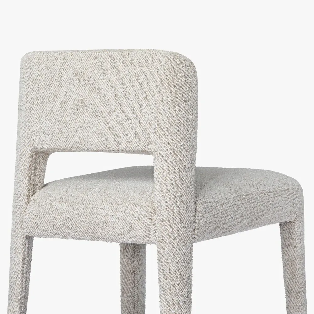 Corisande Dining Side Chair - Cream, Boucle