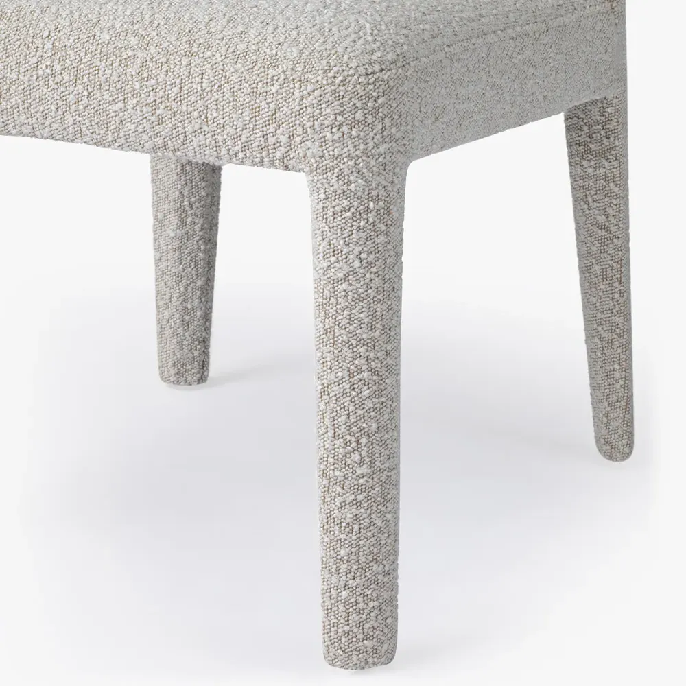 Corisande Dining Side Chair - Cream, Boucle