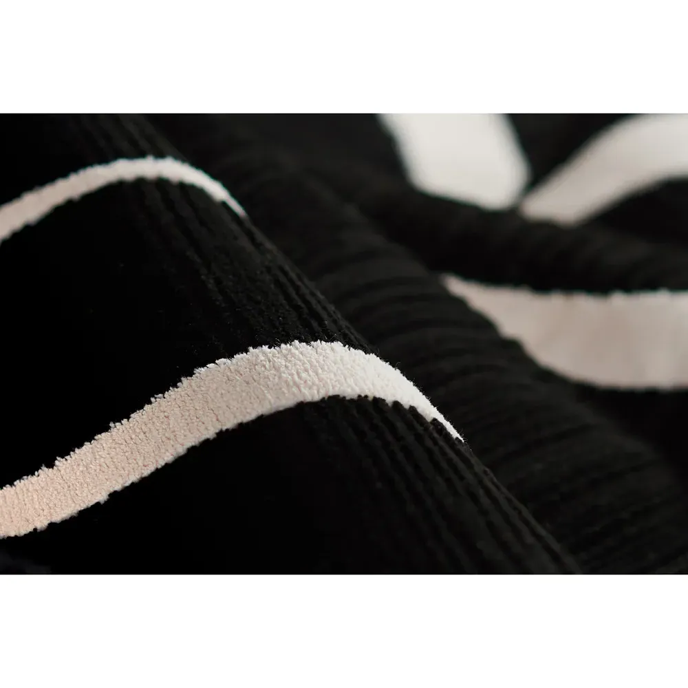 Corlys Moroccan Patterned Rug - Black, Polyester