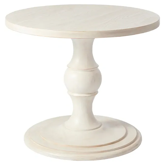 Corona Round Center Table - Whitewash, Wood image