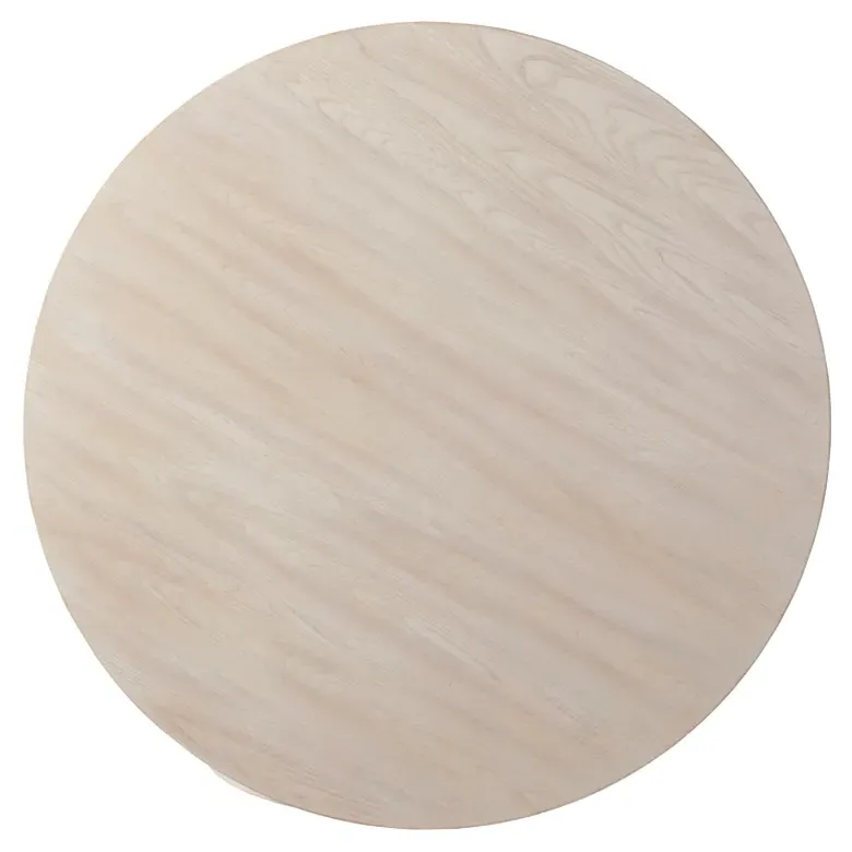 Corona Round Dining Table - Whitewash, Wood