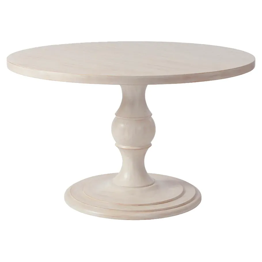 Corona Round Dining Table - Whitewash, Wood