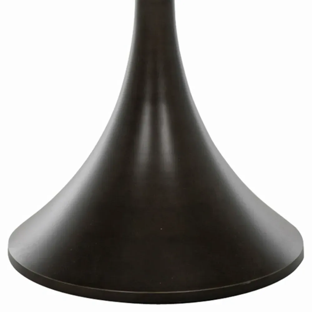 Cortez Round Bistro Table - White Marble, Metal