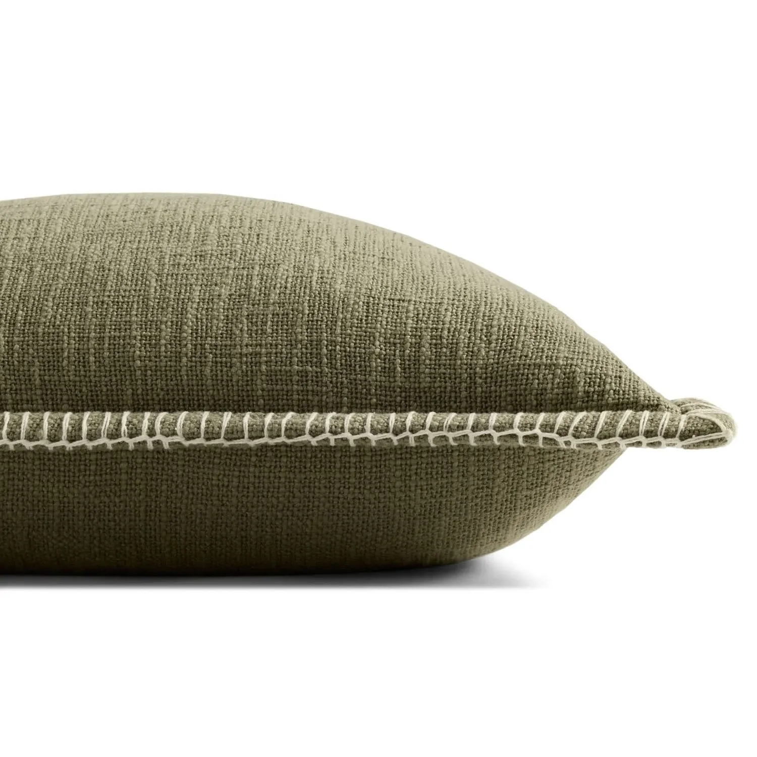 Corwyn Square Throw Pillow - Olive, Cotton