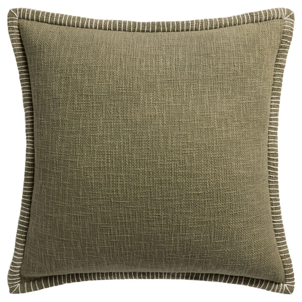 Corwyn Square Throw Pillow - Olive, Cotton image