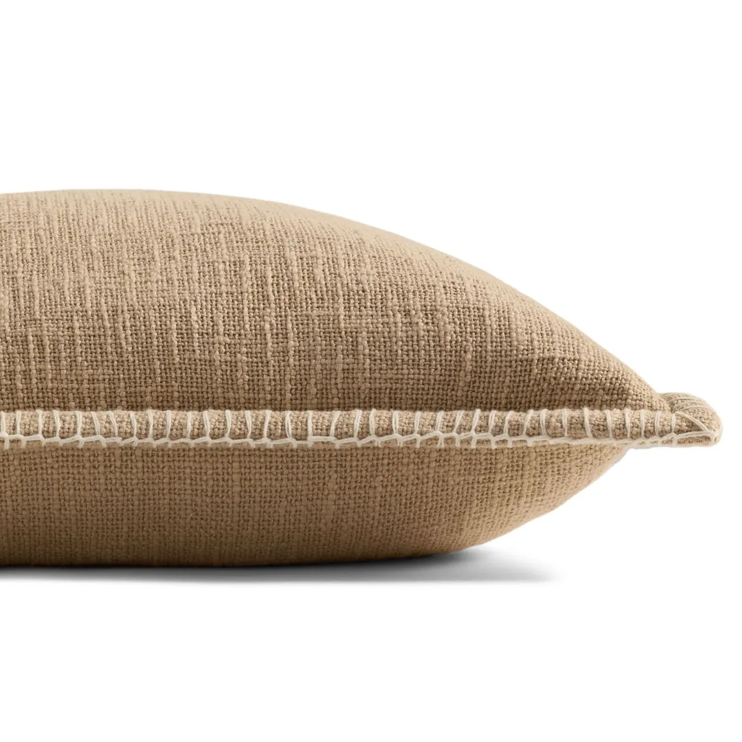 Corwyn Square Throw Pillow - Tan, Cotton