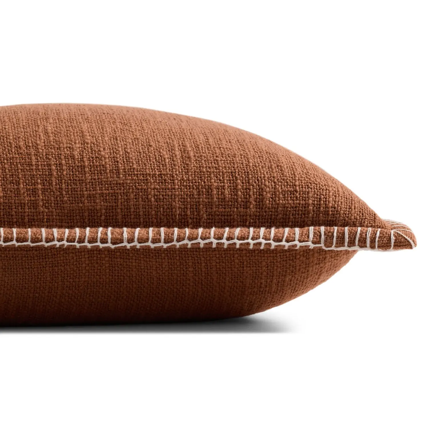 Corwyn Square Throw Pillow - Terracotta, Cotton