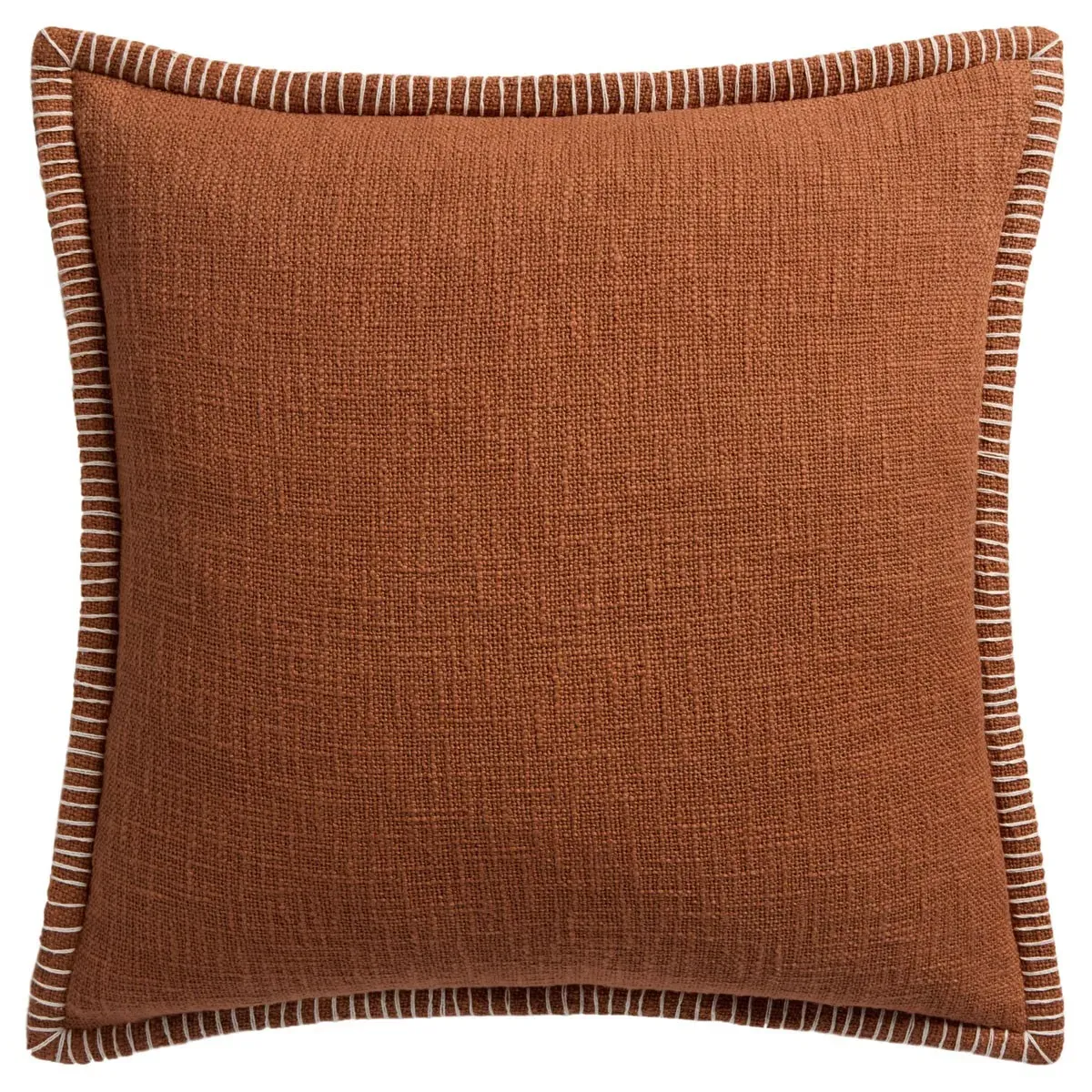 Corwyn Square Throw Pillow - Terracotta, Cotton