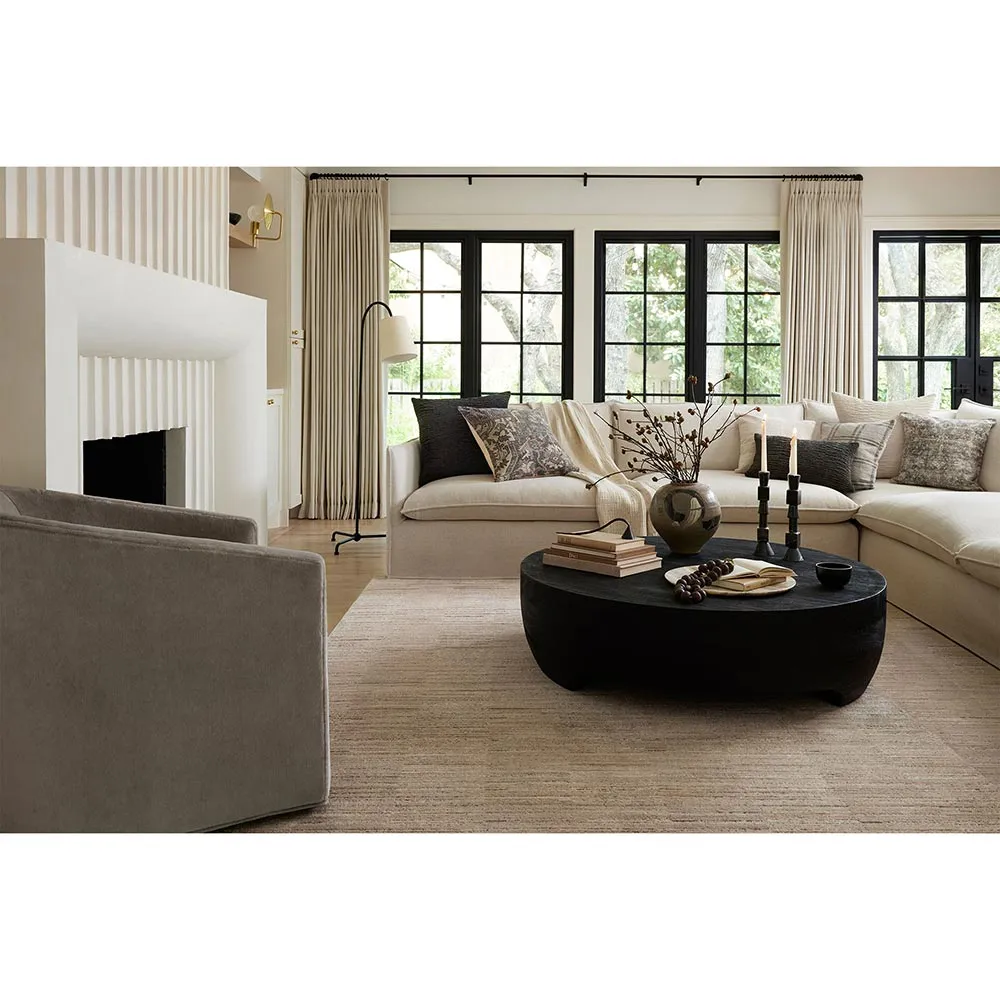 Corwyn Striated Patterned Rug - Natural