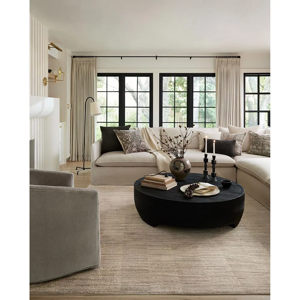 Corwyn Striated Patterned Rug - Natural