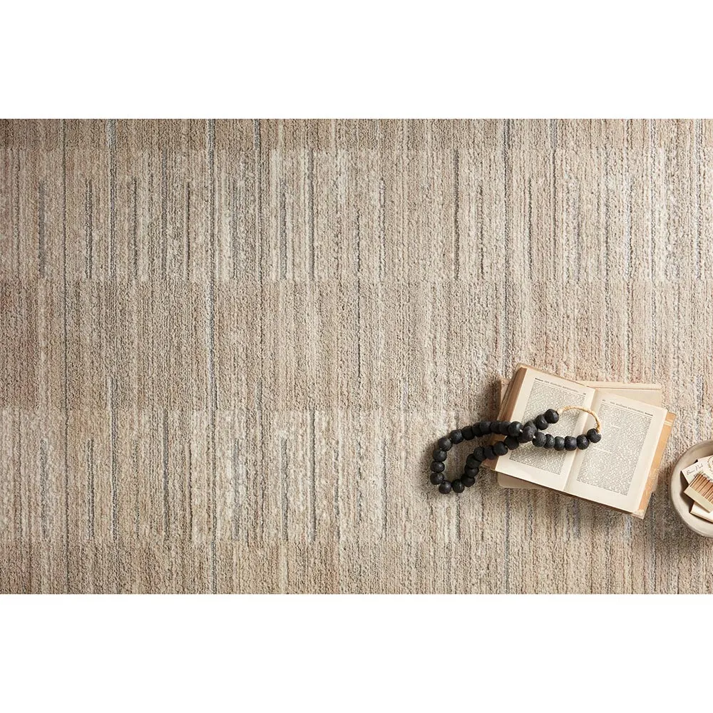 Corwyn Striated Patterned Rug - Natural
