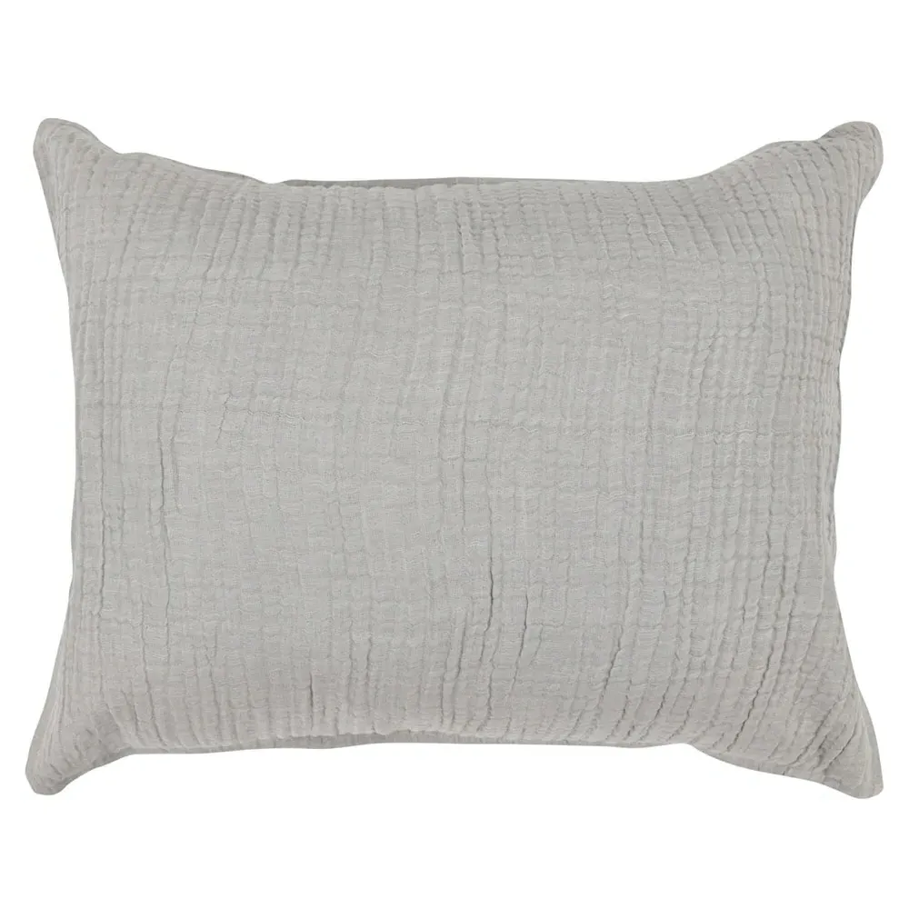 Cosette King Size Cotton Sham - Grey