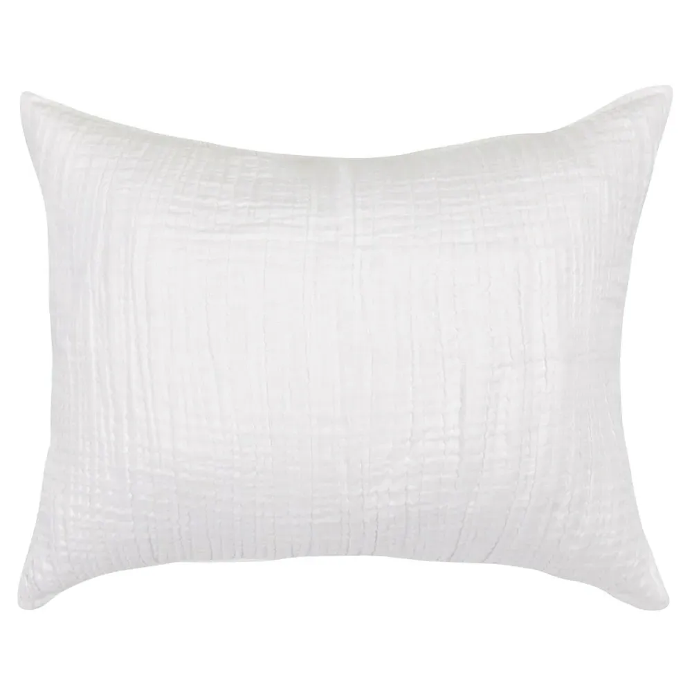 Cosette King Size Cotton Sham - White