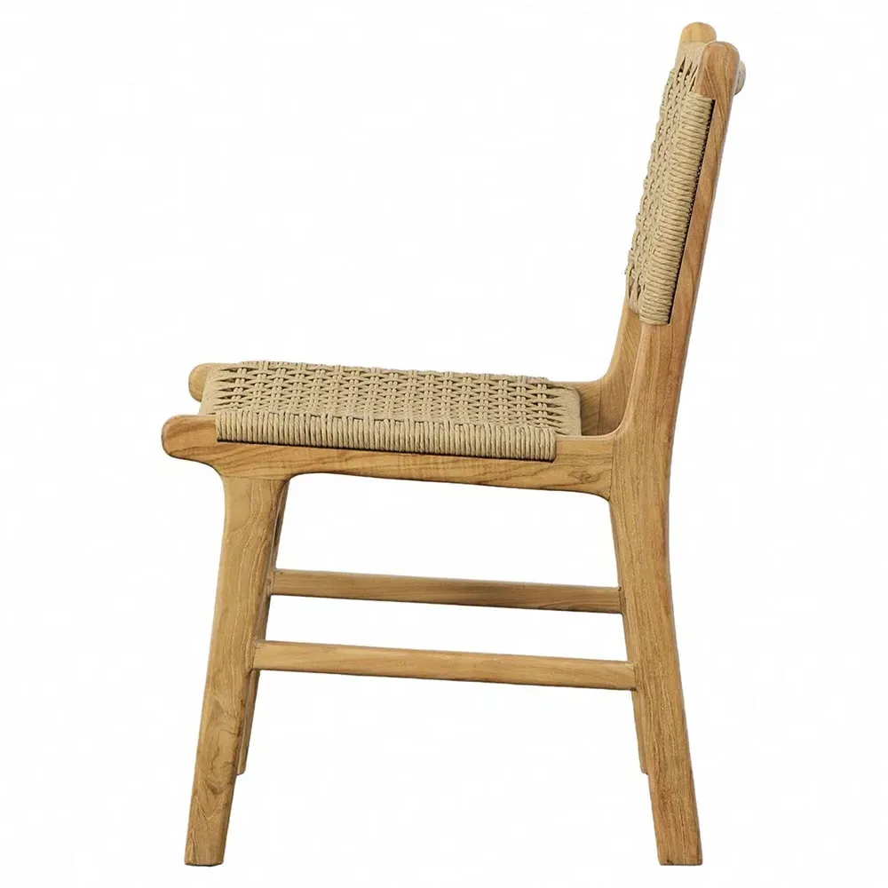 Costa Outdoor Dining Side Chair - Natural, Teak