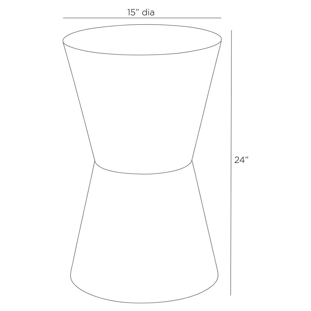 Costello Hourglass Side Table - Green, Faux Marble