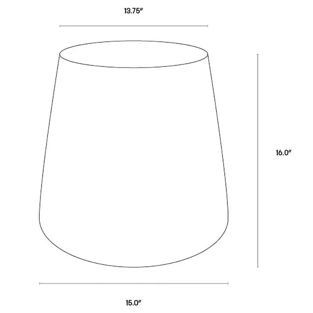 Costera Round Drum Side Table - Gold, Concrete