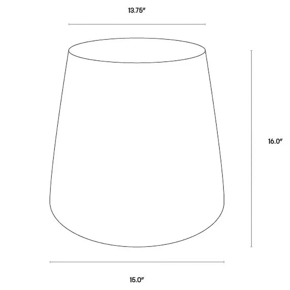 Costera Round Drum Side Table - Gold, Concrete