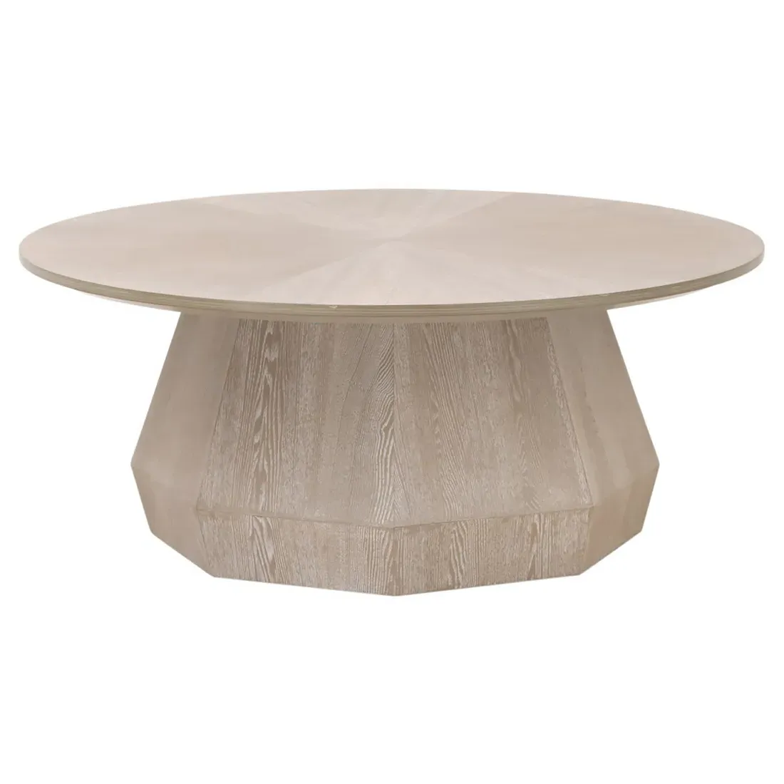 Courtney Round Coffee Table - Natural Grey, Wood