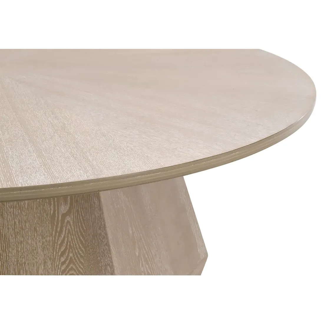 Courtney Round Coffee Table - Natural Grey, Wood
