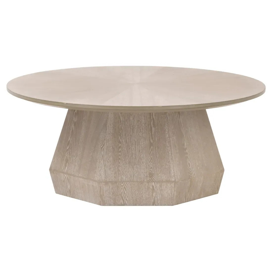 Courtney Round Coffee Table - Natural Grey, Wood