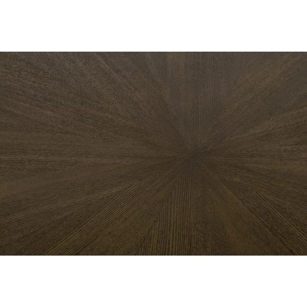 Courtney Round Pedestal Dining Table - Dark Brown, Ash Wood