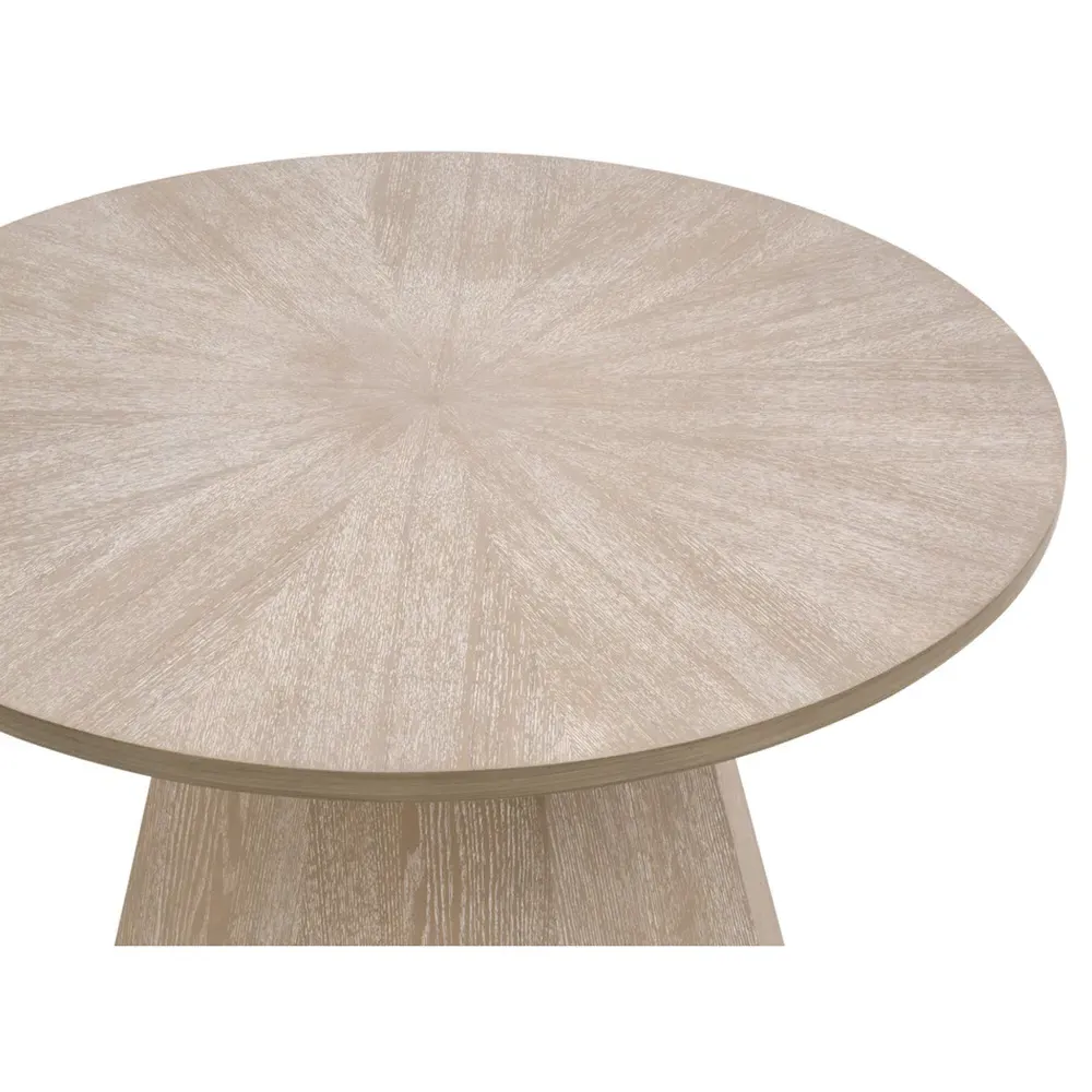 Courtney Round Side Table - Natural Grey, Wood