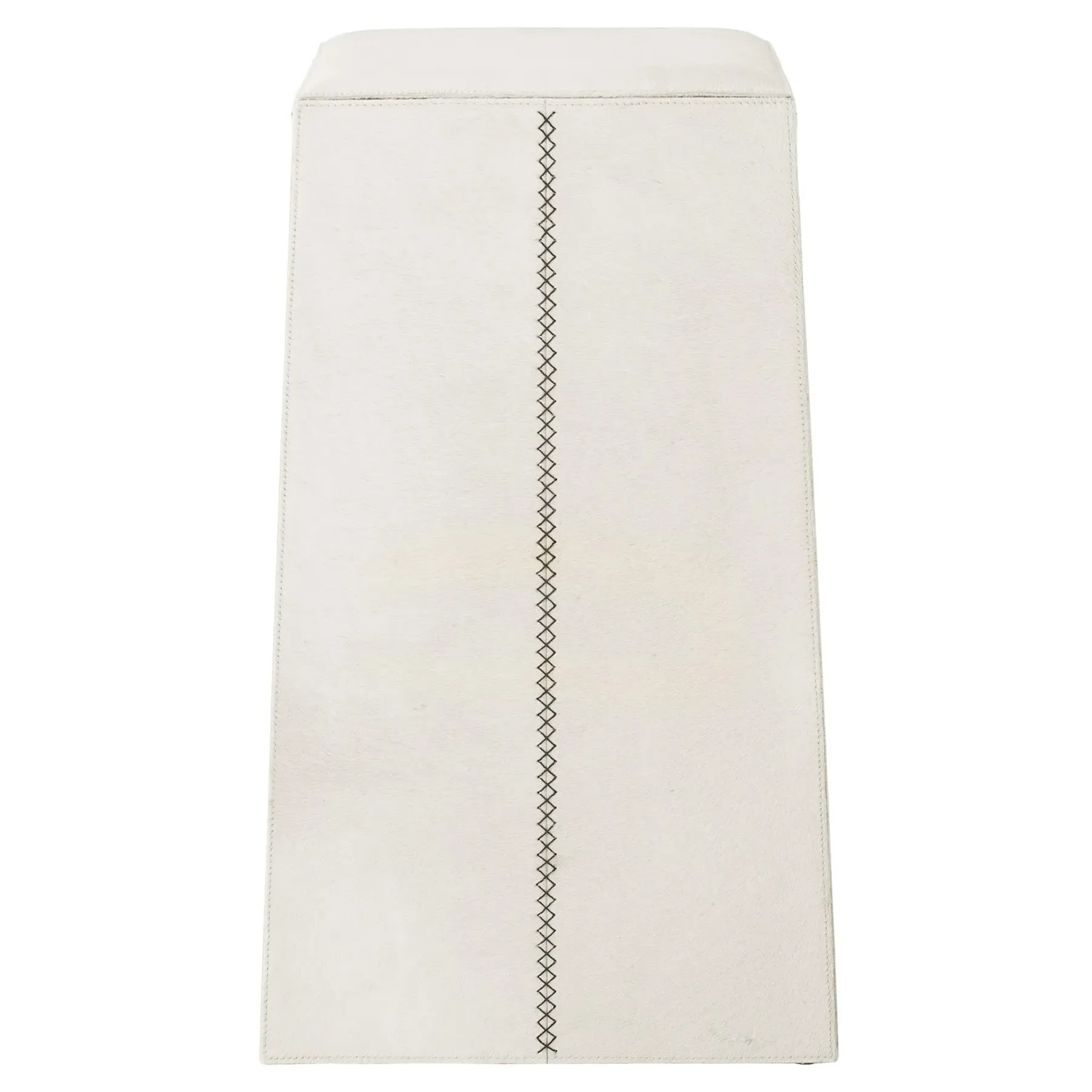 Cowan Bar Stool - White, Hair on Hide