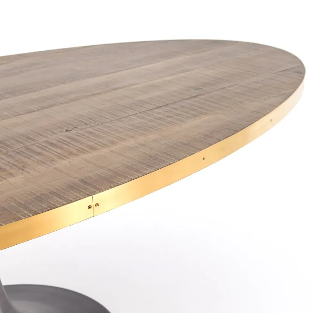 Cressley Oval Dining Table - Grey, Oak