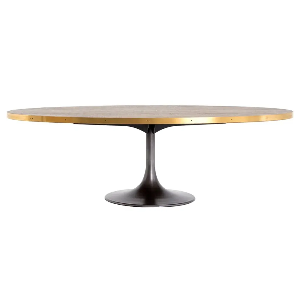 Cressley Oval Dining Table - Grey, Oak