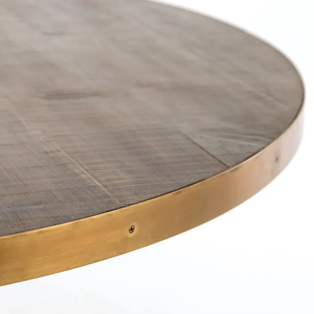 Cressley Round Dining Table - Brown, Oak