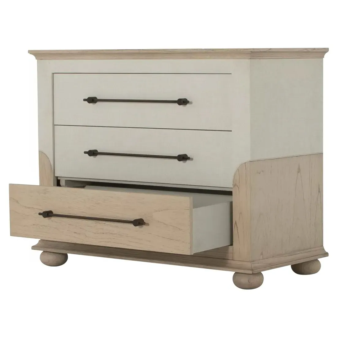 Crestine Bachelor Chest - Natural, Raffia Wood