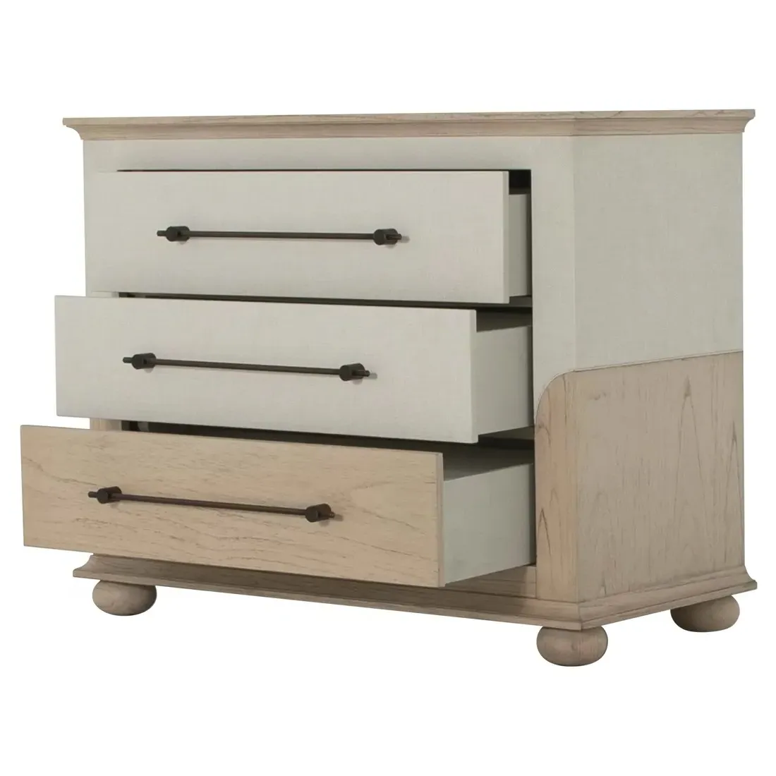 Crestine Bachelor Chest - Natural, Raffia Wood