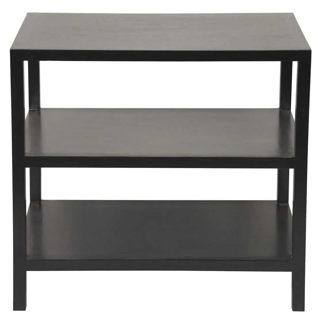 Cresyne Rectangular Side Table - Black, Mahogany